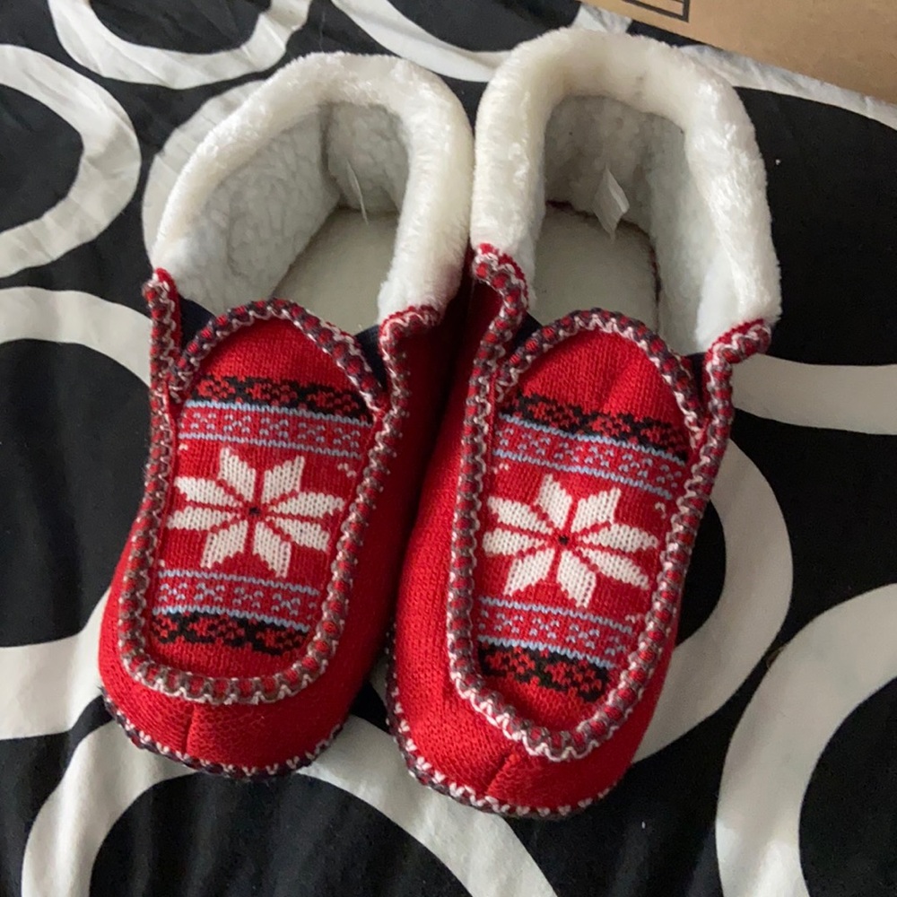Festive Fleece Lined Slippers